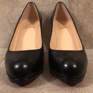 Christian Louboutin Black Leather Heels